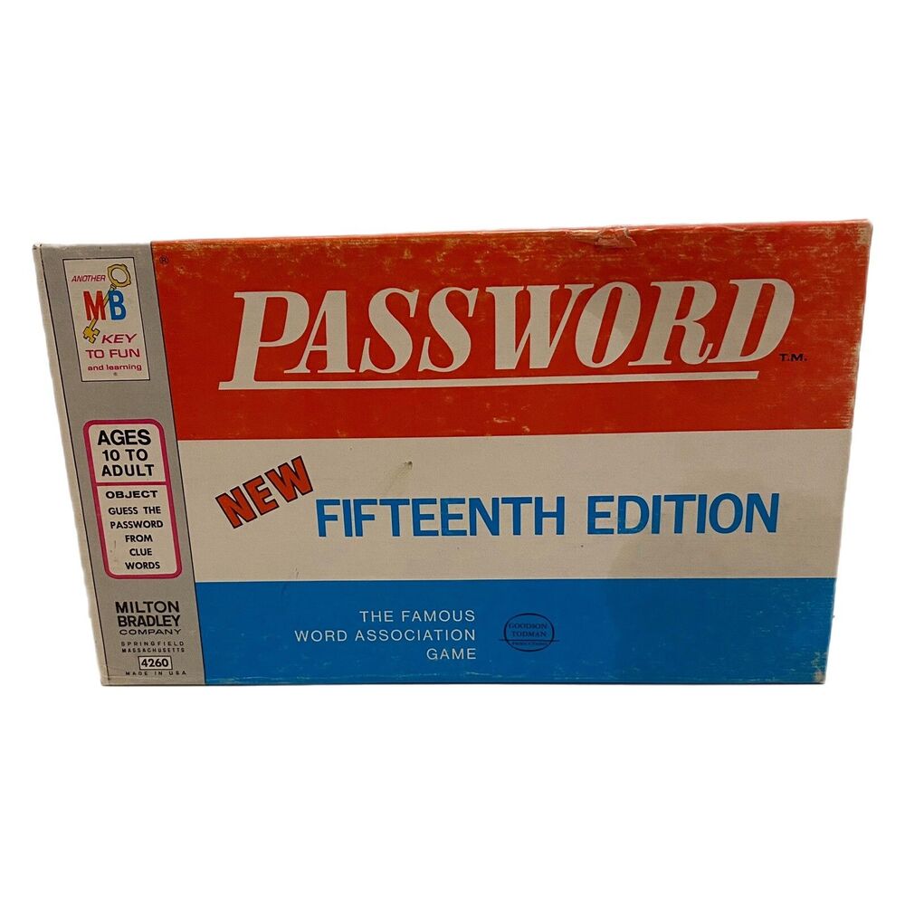 PASSWORD New Fifteenth Edition 1970 Milton Bradley Ages 10+ New Open Box